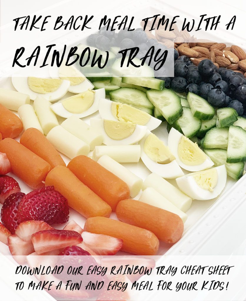 Take the stress out of meal time for you kids with a Rainbow Tray #healthyeating #foodforkids