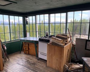 West Fort Butte Lookout inside view