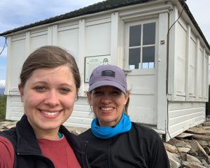 Daughter and Mom in front of Fire Lookout